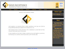Tablet Screenshot of goldacceptance.com